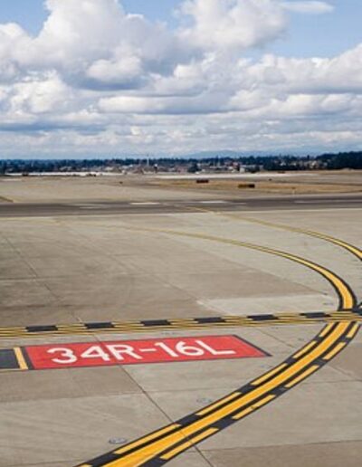 airport runways line marking