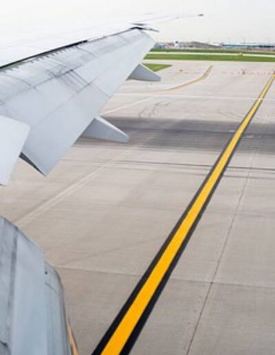 Sydney Airport line marking runway lines